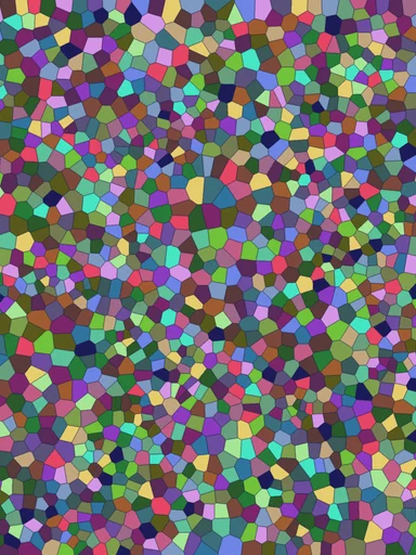 A dense mosaic of hundreds of small colored shards.